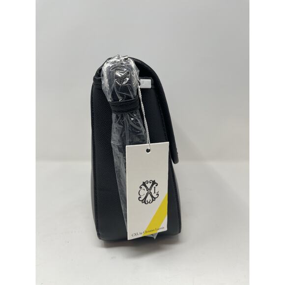 Christian Lacroix CXL Karen Caviar Shoulder Bag Black Faux Leather Retail $98 - Picture 4 of 11